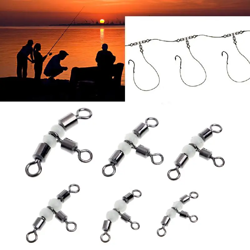 10 шт. светящиеся рыболовные крючки с тройным разъемом| |