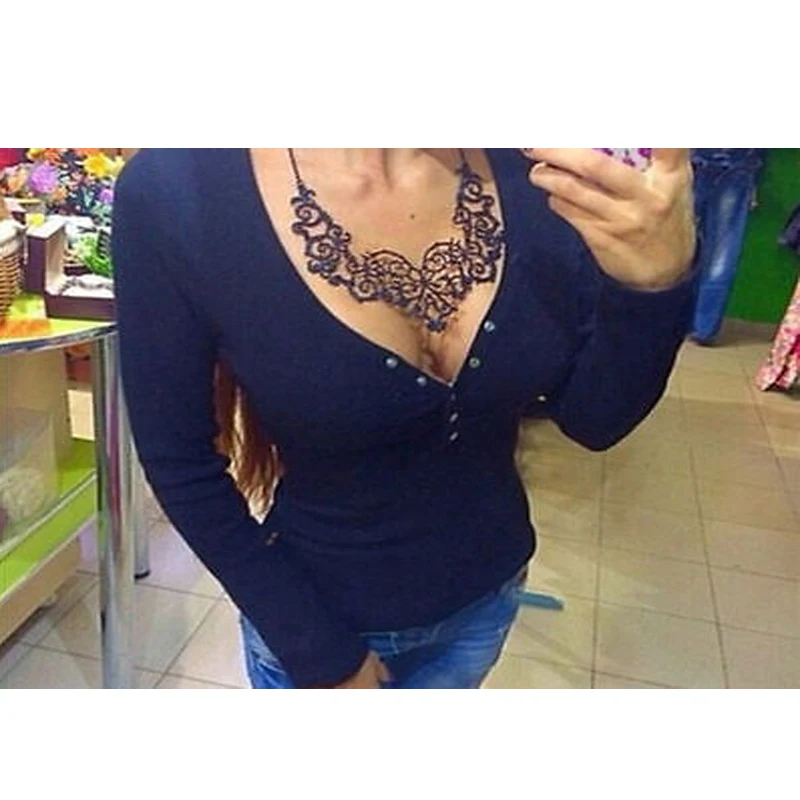 Футболка женская с V образным вырезом и длинным рукавом 4 цвета|long sleeve t-shirt women|t-shirt
