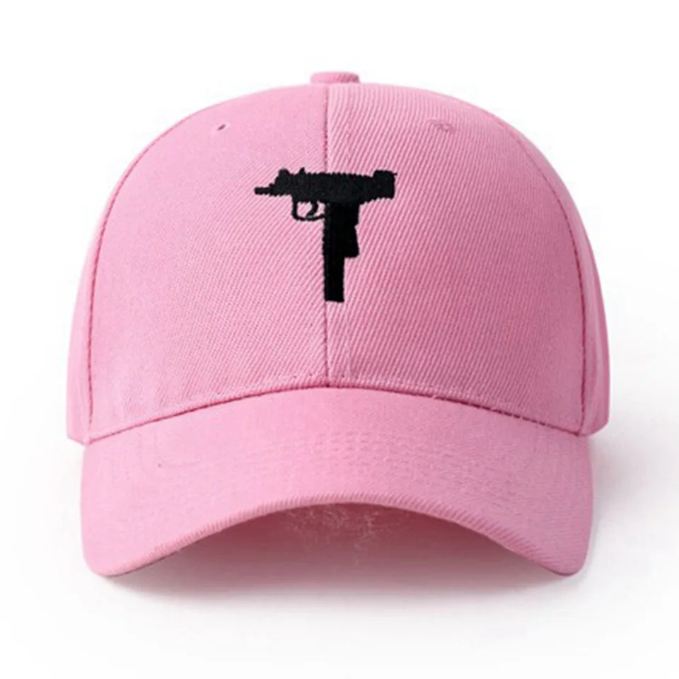 Американская мода Ak47 Snapback хип-хоп кепка топ продаж пистолет УЗИ бейсболка p кривой козырек 6 Панель Шляпа Casquette De Marque - Цвет: pink colour