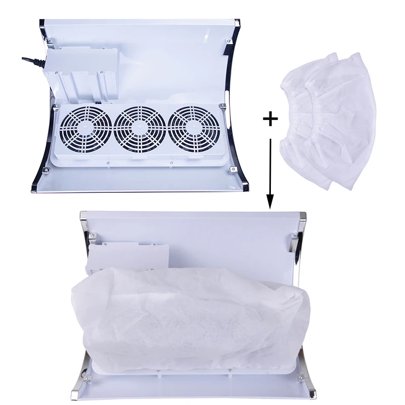 Маникюрный вентилятор для салона пыли 3 вентилятора 40 Вт УФ-Гель-лак пылесос