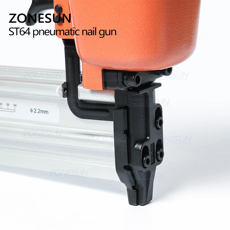 ZONESUN ST64 стальной Железный пистолет для гвоздей пневматический микропиннер