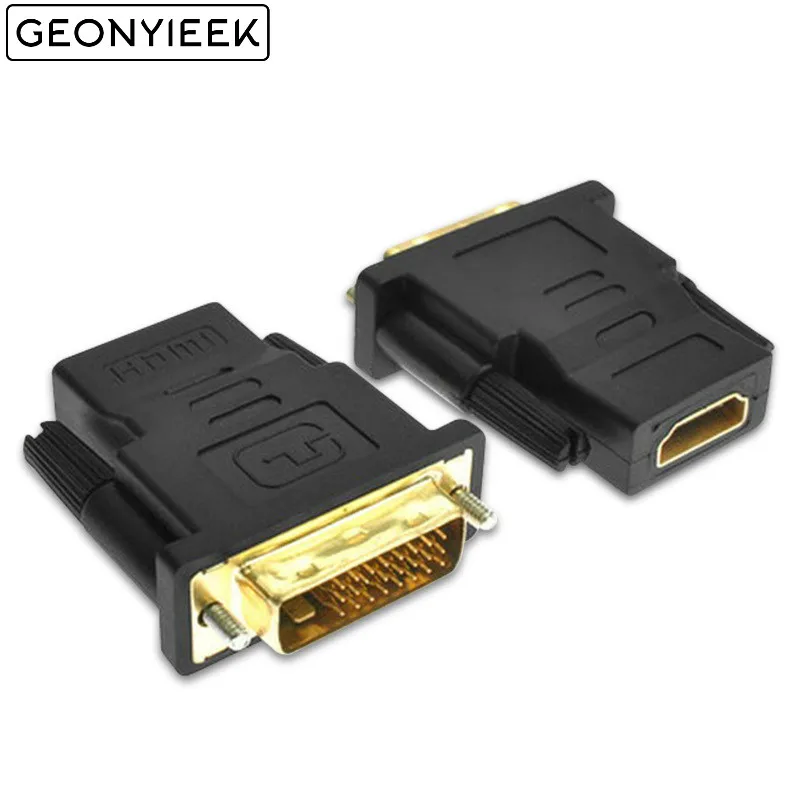 HDMI Женский к DVI D 24+ 1 Pin Мужской адаптер конвертер HDMI2DVI кабель переключатель для ПК для PS3 проектор ТВ коробка HD ТВ ЖК-телевизор