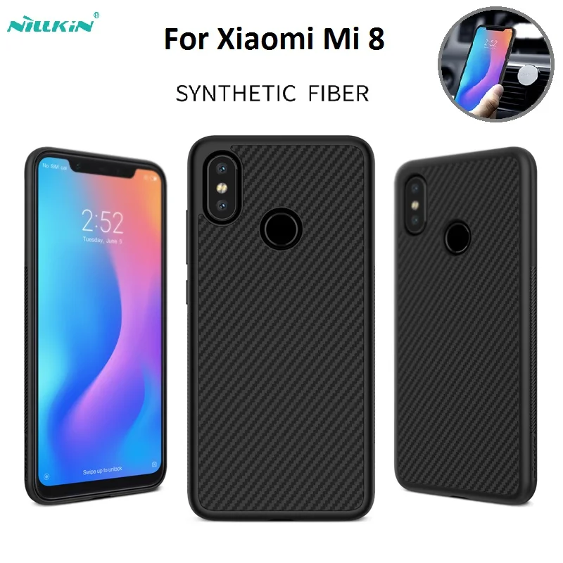 Жесткий чехол накладка Nillkin Из Синтетического Пластика Для Xiaomi Mi 8 2018 магнитный