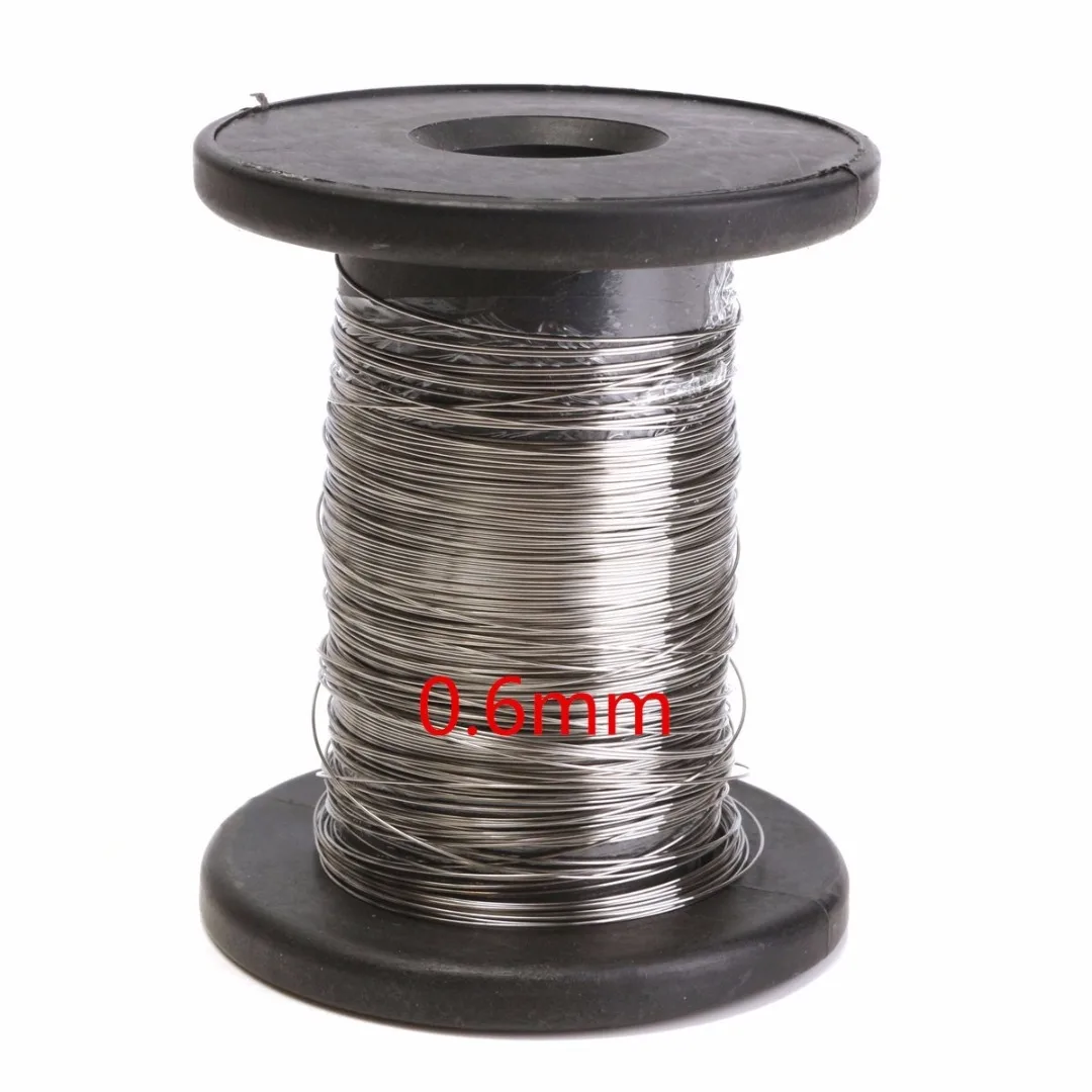 0 point 6mm 304 рулон проволоки из нержавеющей стали Mayitr 30 м один яркий мягкий трос 0,2 мм/0,3 мм/0,4 мм/0,5 мм/0,6 мм/мм Высокое качество - Цвет: 0 point 6mm