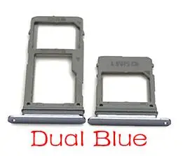 Dual-Blue Микронано держатель sim-карты лоток Слот держатель адаптер гнездо для Samsung Galaxy A8 A530 - Цвет: Dual-Blue
