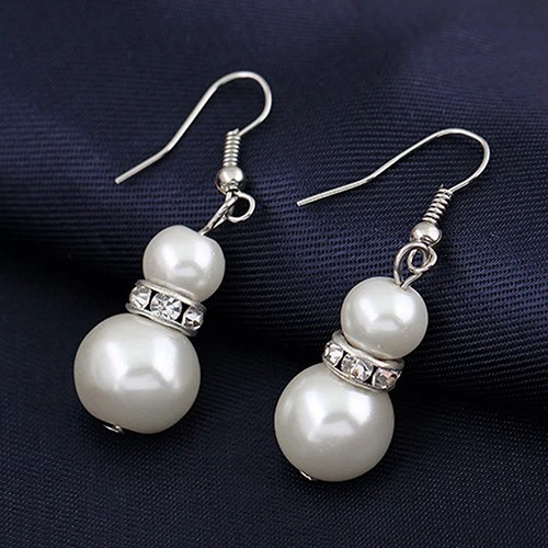 Women's Faux Pearls Alloy Necklace Bracelet Earrings Wedding Bridal Jewelry Set parrure bijoux femme | Украшения и аксессуары