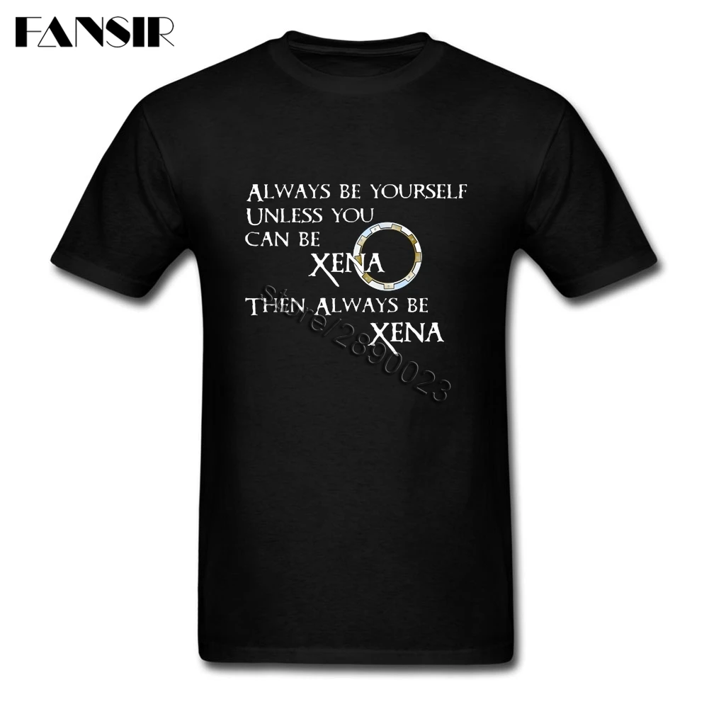 Футболка мужская с коротким рукавом модная белая рубашка принтом Be Xena Warrior Princess