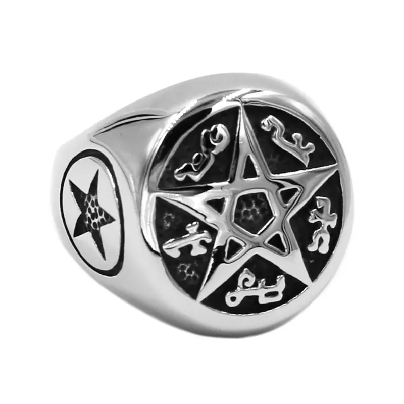 Кольцо амулет мужское из нержавеющей стали в стиле панк|amulet ring|men fashion ringmen ring |