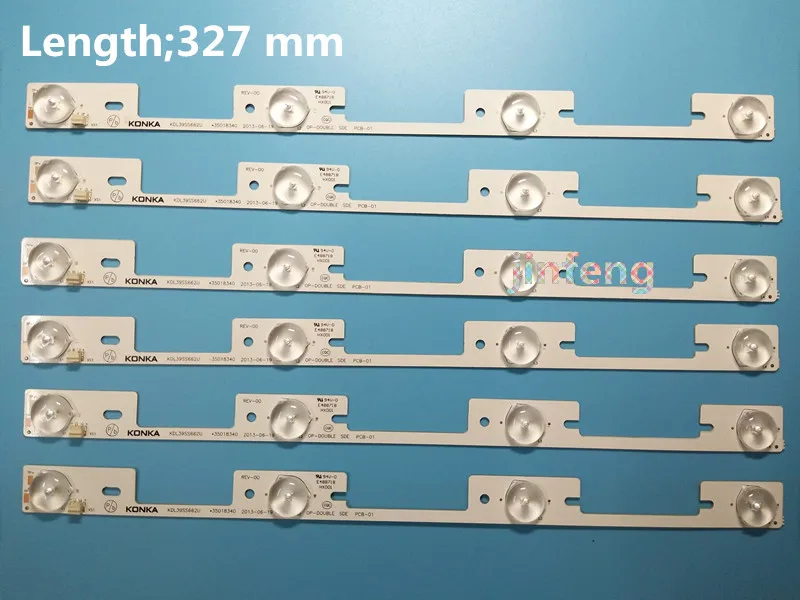 

8 Pieces*4 LEDs*6V LED strips working for TV KDL39SS662U 35018339 327mm