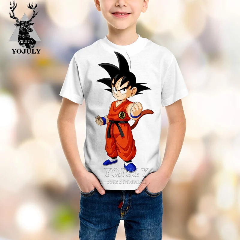 9 YOJULY/Детская Повседневная футболка с 3D принтом аниме, драконий жемчуг, каваи, Гоку летняя футболка одежда для мальчиков и девочек C26 - Цвет: 9