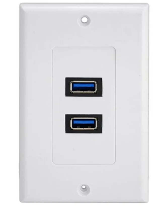 USB3.0 двухпортовый стеновые панели разъем USB 70 мм * 115 мм|Соединители| |
