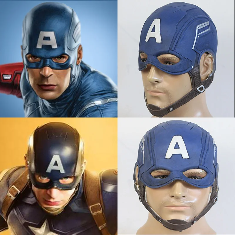 Фильм Капитан Америка 3 Civil War Маска Косплей Steven Rogers супергерой латексный Шлем