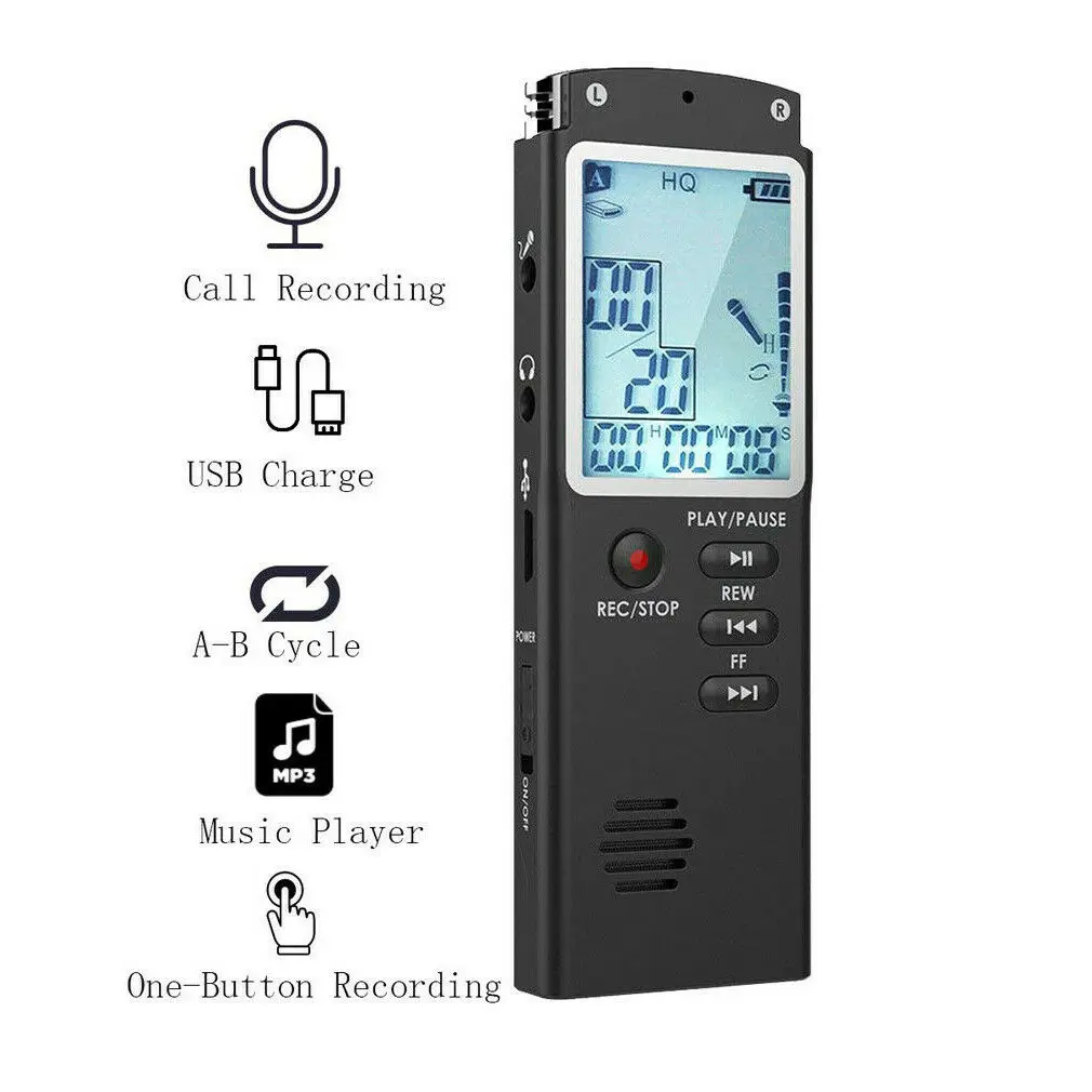 Профессиональный диктофон с USB 8 ГБ/16 ГБ/32 ГБ 12 часов HD мини-цифровой аудио