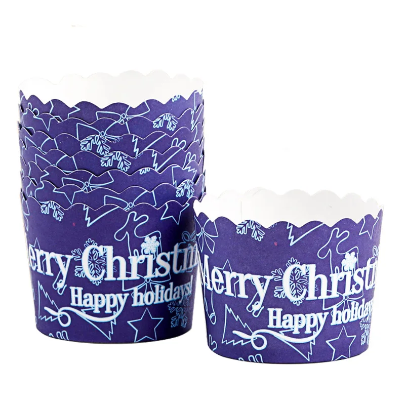 50 шт звенящие колокольчики Санта Клаус привидение бумага кекс поднос чашки для