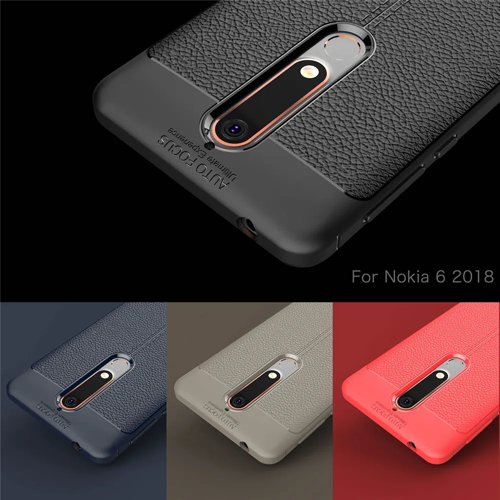 Lenuo чехол для Nokia 6 2018 взрывозащищенные ТПУ мягкий мобильный телефон (2018) dermatoglyph
