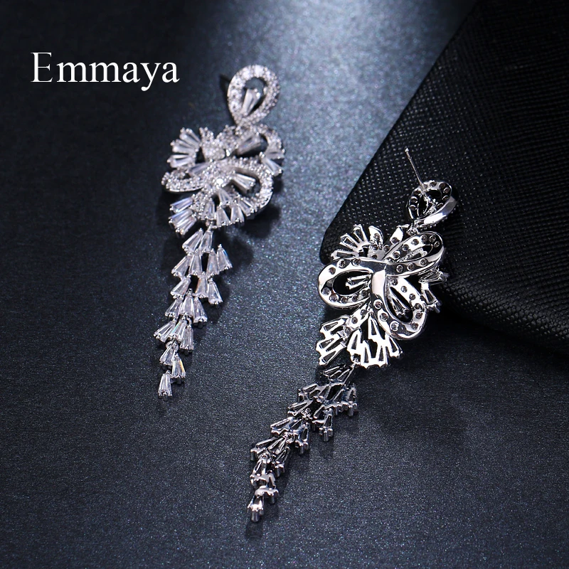 Серьги Emmaya с фианитами женские элегантные ювелирные украшения для ушей