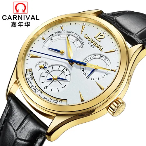 Montre homme, автоматические механические часы, запас хода, автоматические мужские механические часы, Авто Дата, водонепроницаемые наручные часы для мужчин - Цвет: 5