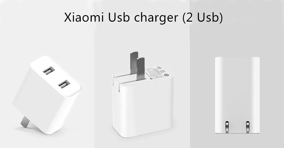 Оригинальное зарядное устройство Xiaomi USB 2 порта Быстрая зарядка QC3.0 18 20 Вт