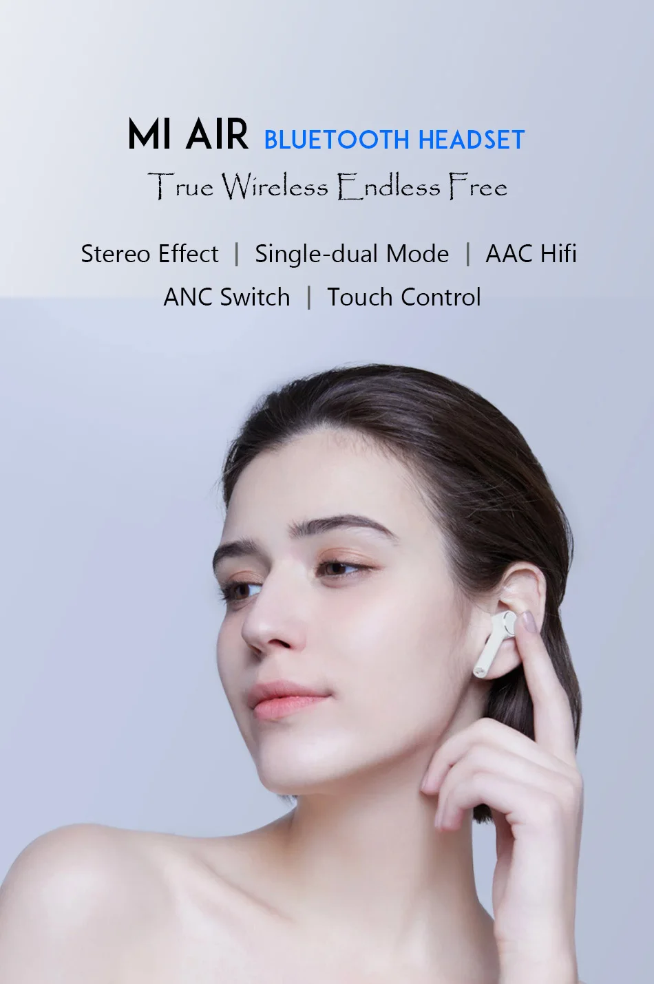 Xiaomi Air Bluetooth гарнитура TWS True беспроводные стерео наушники ANC режим ENC HD управление автопауза IPX4 водонепроницаемый