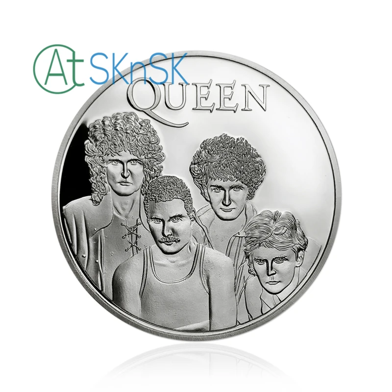 50 шт./лот легендарная рок группа QUEEN памятные Серебристые/позолоченные монеты