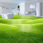 3D обои для пола, HD фото обои, зеленый луг, ванная комната, гостиная, пол, самоклеящиеся, ПВХ, водонепроницаемые обои