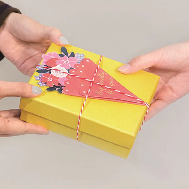 Creative Bouquet Greeting Card Message 5pcs/lot for Wedding Birthday Party Invite Gift Box Decorations AQ104 | Дом и сад