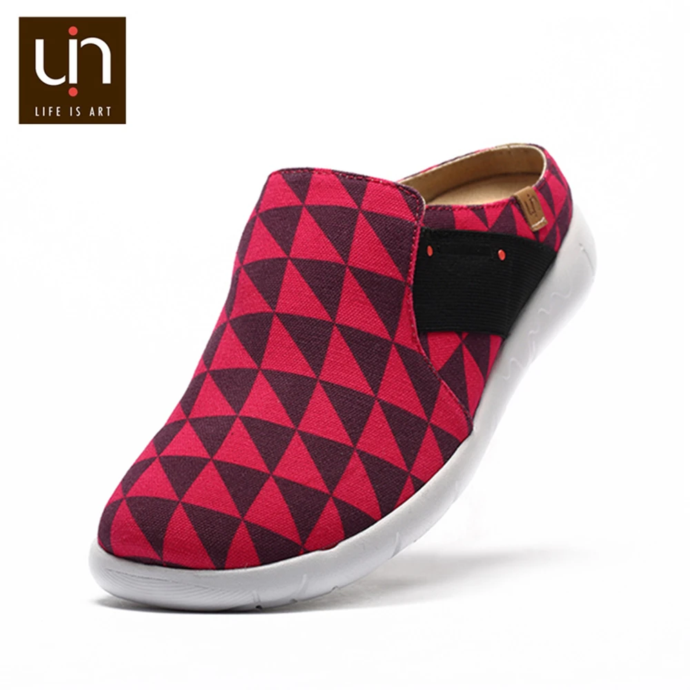 UIN/Повседневные парусиновые тапочки с рисунком Женские и мужские мягкие уличные