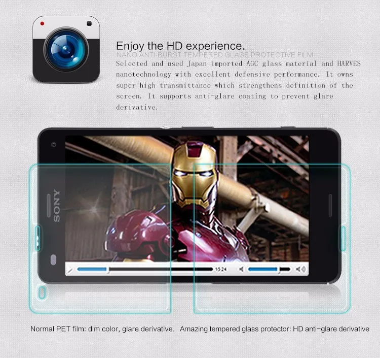С уровнем твердости 9 H 0,3 мм для экрана из закаленного стекла Стекло для sony Xperia Z1 Z2 Z3 Z4 Z5 компактный мини M2 Aqua C4 C5 L36H C Z L Экран защитная плёнка защитное стекло Pelicula