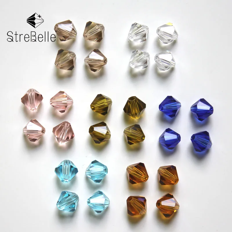 

6mm AA Bicone Beads 200pcs/lot Crystal Glass Beads Supplier 7 Color Beads DIY Jewelry Faceted Glass Crystal Spacer 5301