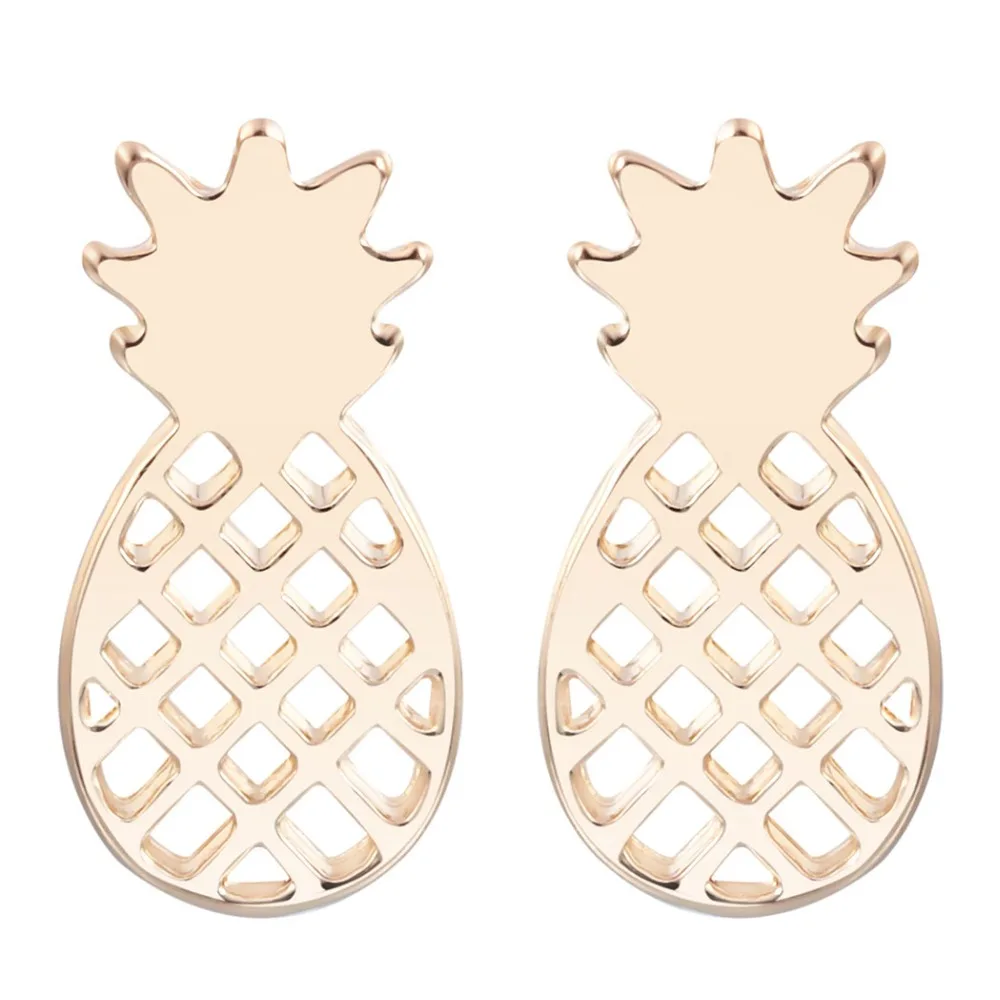 Chereda Simple Pineapple Stud Earrings Party Engagement Elegant Jewelry Cute Lovely Women Girl Accessories | Украшения и