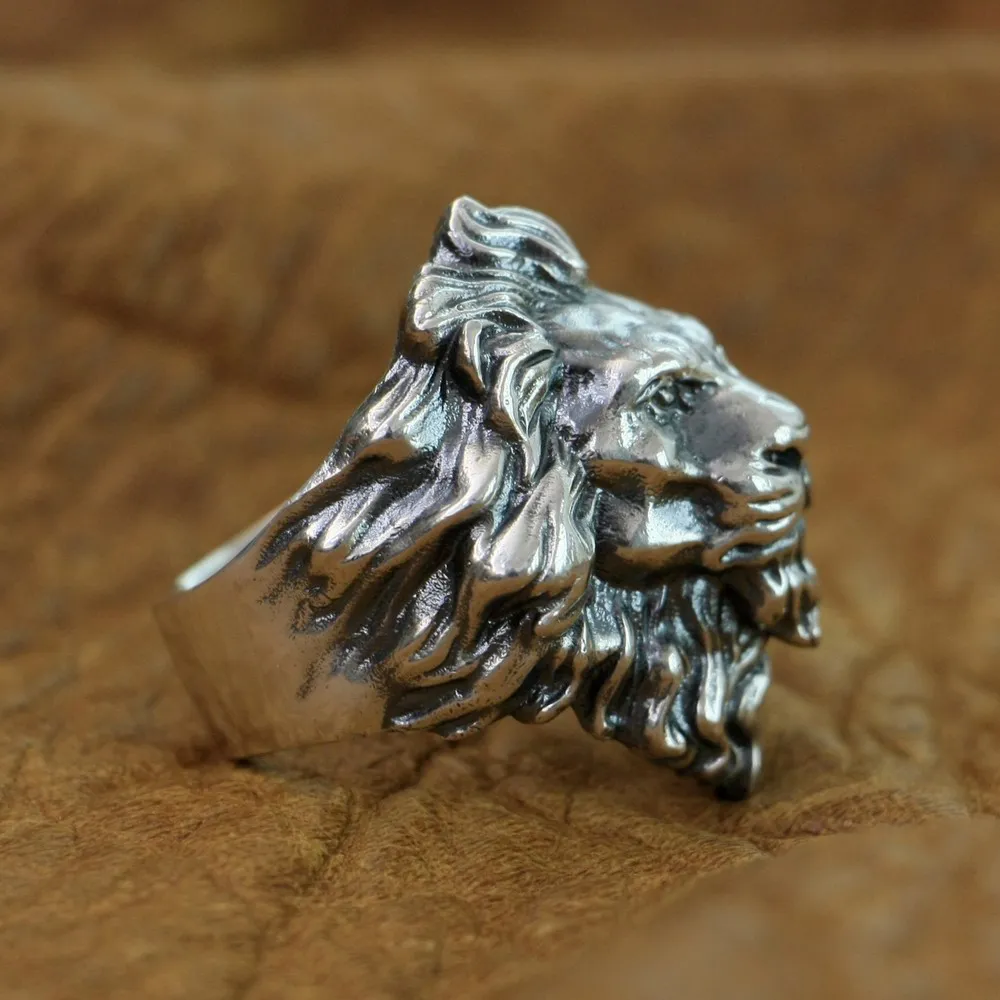 Мужское кольцо King of Lion LINSION байкерское в стиле панк размер 8 15 TA128|Кольца| |