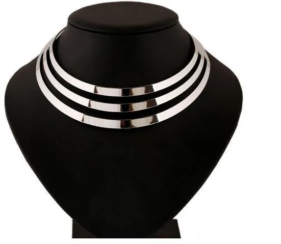 Новая Мода Сплава Крутящий Момент Neck Choker ожерелье Себе Ювелирные Изделия Полые