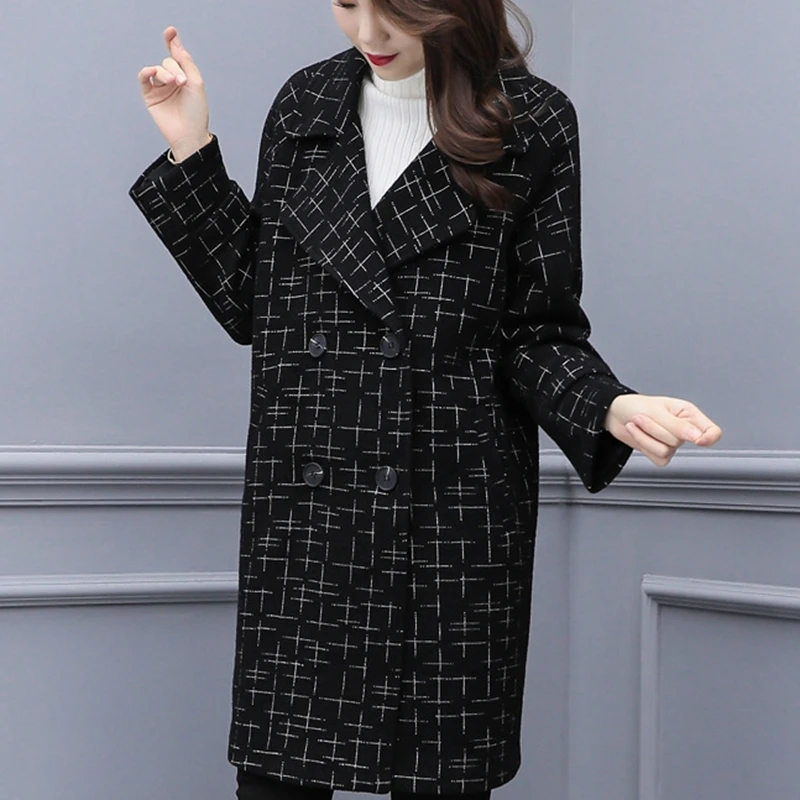 Женское осенне зимнее новое шерстяное пальто 2020 женское Модное Длинное