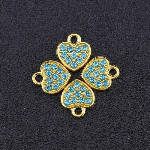As Photo 15 Pieces 15 шт./лот, тибетские серебряные Cz Стразы, милые Подвески в виде сердца, подвески, аксессуары для женщин и детей, сделай сам, изготовление ювелирных изделий - Окраска металла: As Photo 15 Pieces