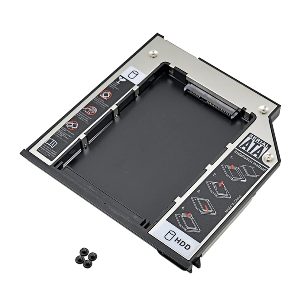 Алюминий SATA 3 0 2nd HDD Caddy 9 5 мм 2 &quotSSD чехол Корпус для жесткого диска Dell E5400 E6400 E6410 E6500