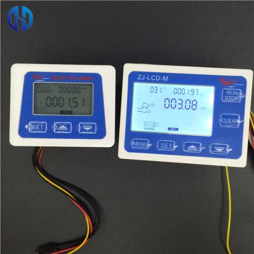 ZJ-lcd-M расходомер Датчик расхода воды контроль ЖК-дисплей+ датчик температуры зонд