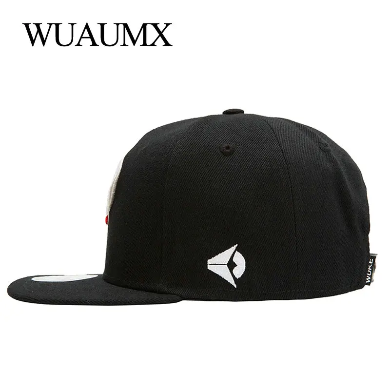 Wuaumx Snapback Кепки s Для мужчин Для женщин вышивка череп язык Бейсбол Кепки хип хоп кости на кнопках сзади шляпа кепка с прямым козырьком визор бейсболка мужская бейсболка женская бейсболка с прямым козырьком кепка