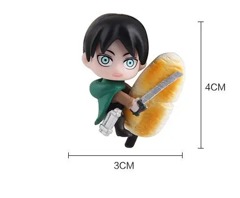 1 шт. Япония Атака Титанов Eren Yeager Mikasa Ackerman игрушки мультфильм аниме подвеска мини
