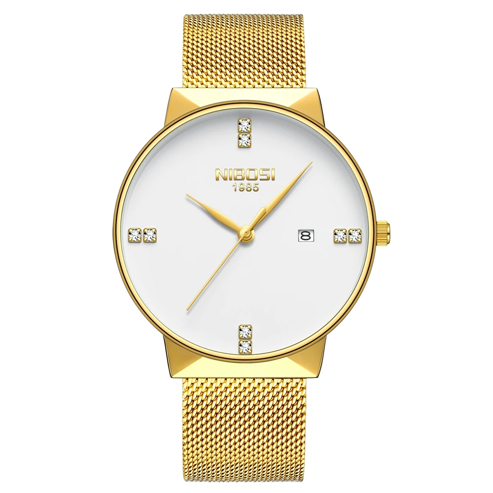 

NIBOSI Watch Men Classic Quartz Mens Watches Top Luxury Brand Business Watch Man Gold Stainless Steel Relogio Masculino
