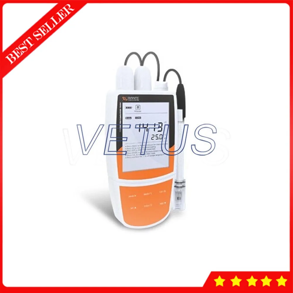 

Bante902P pH/Проводимость/TDS/измеритель солености Измеритель сопротивления температуры тестер с интерфейсом USB