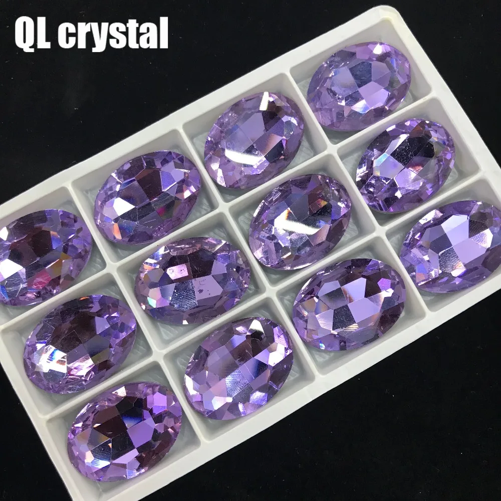 QL Кристальные Стразы всех размеров Овальные кристаллические стразы с точечной
