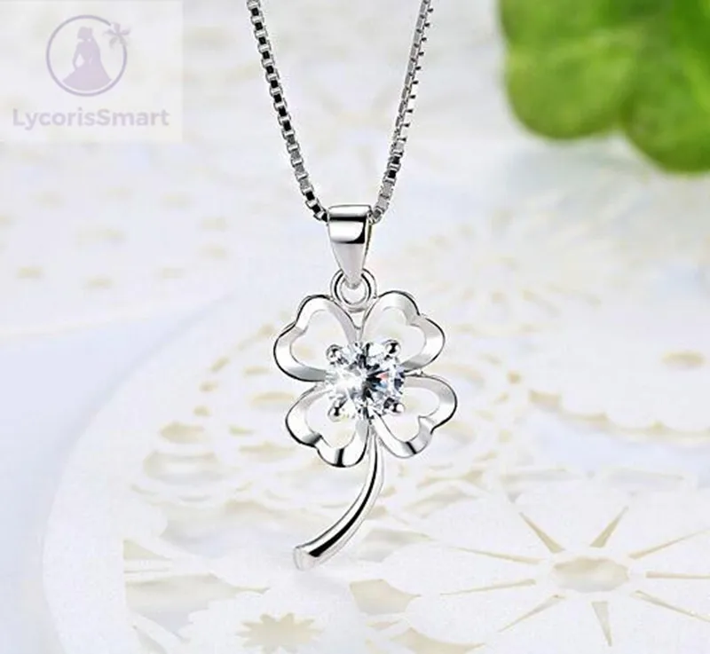 LycorisSmart 2017 Новинка с листком клевера ожерелье подвеска серебряная цепочка для