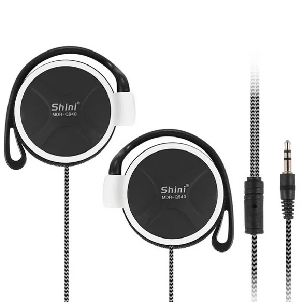 Белый Наушники ShiniQ940, 3,5 мм, гарнитура, Заушник, наушники для iPhone, мобильного телефона, Mp3 плеера, наушники с микрофоном, подарки для детей - Цвет: Белый