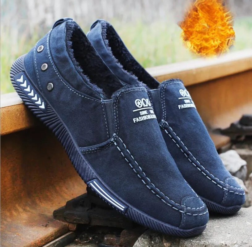 Men Casual Shoes Canvas For Chaussure Homme Autumn Winter Warm Breathable Fashion Sneakers Man Walking Shoe | Обувь