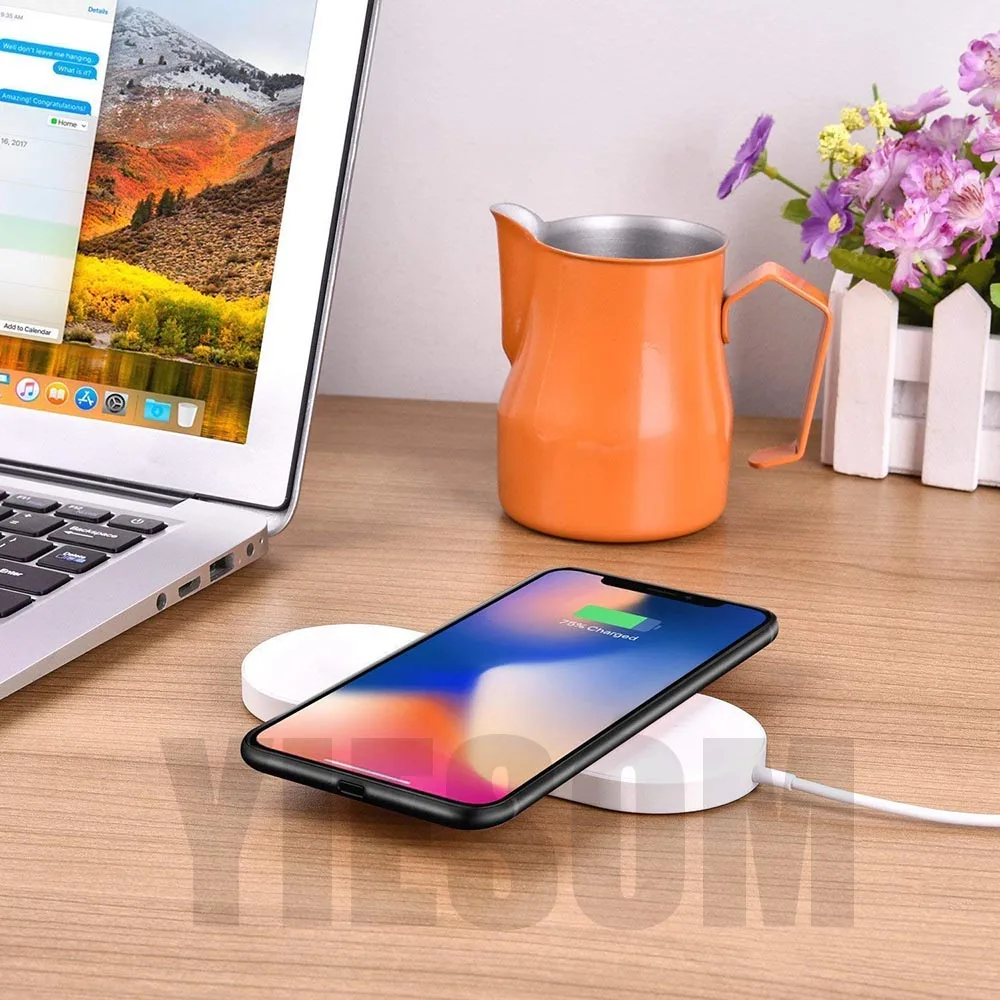 Qi Беспроводное зарядное устройство для iPhone X XR XS MAX 8 Plus Быстрая быстрая зарядка Apple
