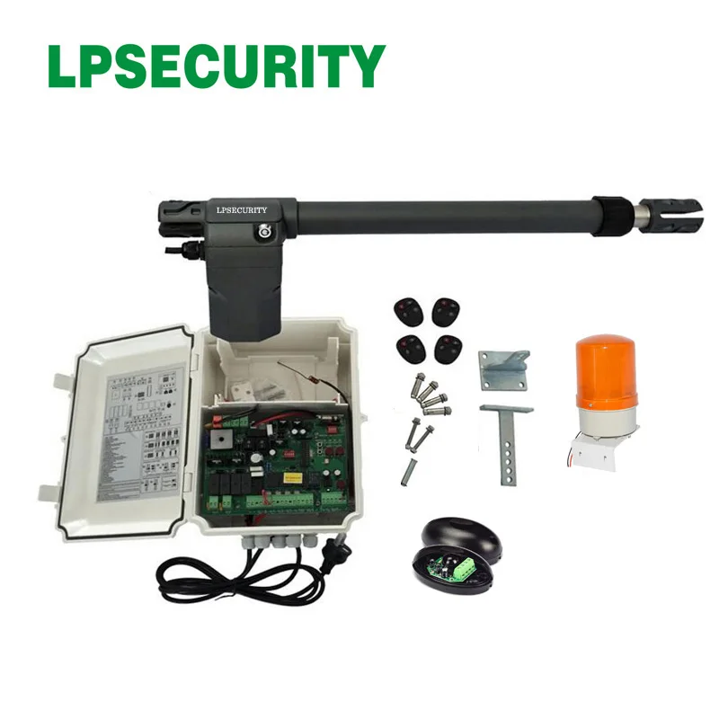 kit6 AC220V поршневой привод одиночный качающийся мотор автоматических ворот дистанционного управления(датчик для ворот, сигнальный светильник, кнопка, gsm Открыватель двери опционально - Цвет: kit6