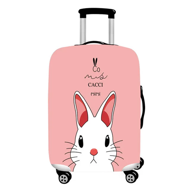 Luggage cover E QIAQU толстый мультяшный дорожный костюм чехол защитный чехол на чемодан чехол эластичный багажный пылезащитный чехол для 18 ''-32'' чехол для костюма - Цвет: Luggage cover E