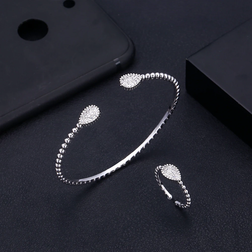 Jankelly роскошный браслет в форме капли кольцо наборы для ухода за кожей Дубай