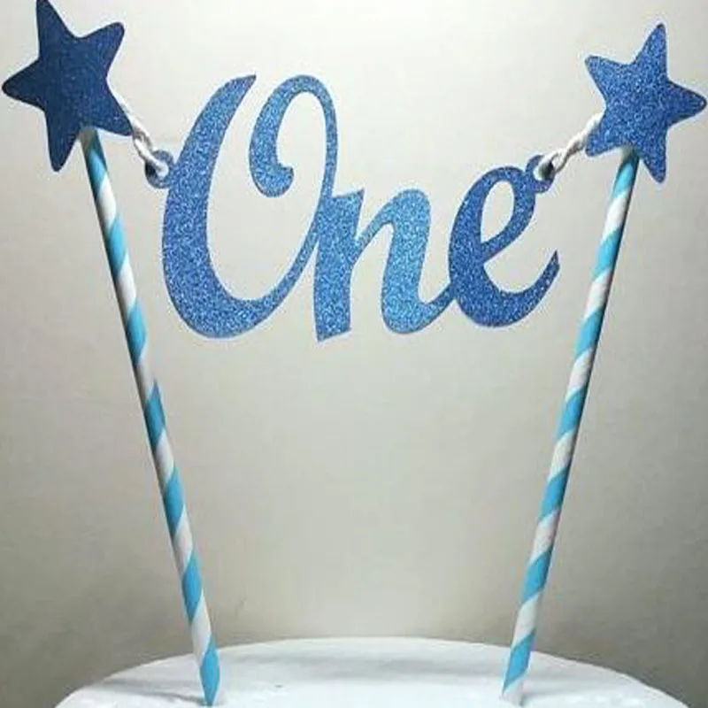 1 шт. детский й Топпер для торта С Днем Рождения с надписью One Glitter Star тортов