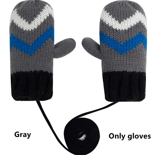 Only gloves Новые детские зимние теплые шапки, шарф для маленьких мальчиков и девочек, меховая шапка с помпонами, шарф с круглым воротником, Зимняя вязанная шапочка, шапка, перчатки - Цвет: Only gloves